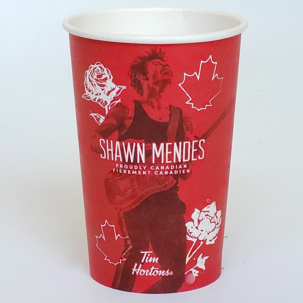 SHAWN MENDES RED TIM HORTONS PAPER COFFE CUP - Limited Edition Medium